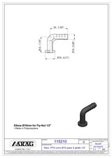 Raccordo portagomma curvo Ø10 piano per girello 1/2" - Arag