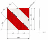 Pannello agricolo bifacciale 282x282mm in alluminio omologato - Ama