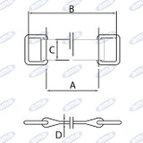 Cinghia elastica di fissaggio lunghezza totale da 213 a 293 mm - Ama