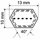 Cinghia esagonale AA 105" K - Ama