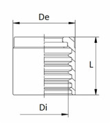 Boccola a pressare unificate no Skive (tubo da non pelare) da 1/4" - Ama Refluid