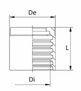 Boccola a pressare unificate no Skive (tubo da non pelare) da 1/4" - Ama Refluid