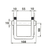 Forcella completa di perno diametro 19mm - Ama