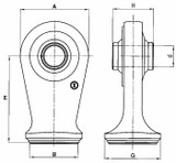 Fondello in alluminio 63 mm con snodo Ø 25 mm - Ama