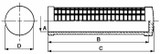 manopola in gomma ø 30mm,l,107mm - Ama