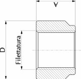 Borchia filet,femm,1/2x18 grad - Ama