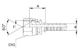 Raccordo femmina diritta a pressare filetto 1/4” tubo 1/4” - Ama Refluid