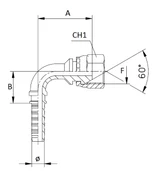Raccordo femmina 90° a pressare filetto 3/8” tubo 3/8” - Ama Refluid