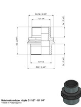 Riduzione m-m Arag g 1"1/2 - g 1"1/4 - Arag