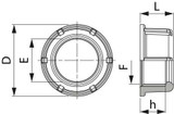 Girello ø est.105mm filetto 3" Arag - Arag
