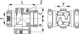 Raccordo a t Arag t7f-t7f-t7f - Arag