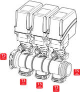 Elettrovalvola 3 vie Arag 863t013 attacco a forchetta by-pass - Arag