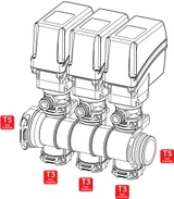 Elettrovalvola 3 vie Arag 863t013 attacco a forchetta by-pass - Arag
