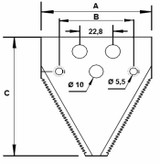 Sezione rigata adattabile al riferimento originale BCS 58027096 - Ama