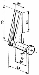 Cerniera posteriore leggera Ø 16mm sinistra - Ama