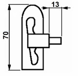 Chiusura a caduta l=70mm - Ama