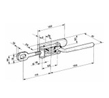 Chiusura registrabile tipo "Francia" con la base di fissaggio 102x30mm - Ama