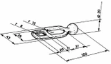 Doppio anello fermo per cerniere l=120mm - Ama