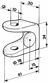 Forcella leggera per piantone Ø 10mm - Ama