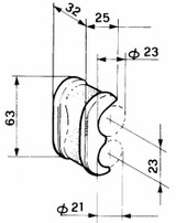 Linguetta per cerniera Ø 23mm - Ama