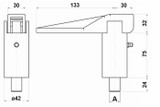 Maniglia di fissaggio zincata per rimorchi lunga 163mm Ø perno 18mm - Ama