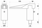 Maniglia di fissaggio zincata per rimorchi lunga 163mm Ø perno 18mm - Ama