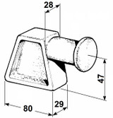 Piantone forgiato leggero per le chiusure a blocco Ø 28mm - Ama