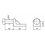 Piantone per chiusura universale Ø18mm - Ama