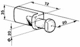 Piantone per chiusura universale Ø 20mm - Ama