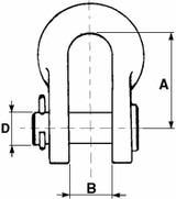 Briglia per catena stabilizzatrice zincata Ø 14mm perno 9/16” - Ama