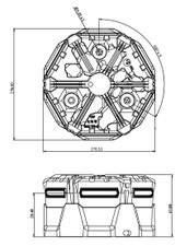 Lampeggiante a LED 12V, base magnetica, 36 LED, IP67. - Ama