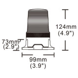 Lampeggiante LED base piana 10-110V DC - Ama