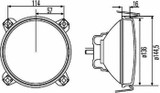 Fanale anteriore alogeno Ama 83952111 12V 60/55W - Ama
