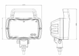 Faro lavoro alogeno 168x100 mm con maniglia - Ama