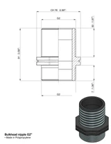 NIPPLO 2" FILETTO LUNGO ARAG 2502071 - Arag