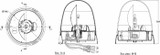 Lampeggiante 12V  base piana - Ama