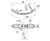 Vomerina reversibile  55x20x360 - Ama