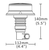 Lampeggiante a LED blu 12-24V, base ad asta flessibile, 18 LED, IP67 - Ama