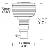 Lampeggiante 12-24V LED verdi e arancioni per segnalazione veicoli al lavoro - Ama