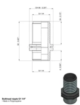 NIPPLO 1"1/4 FILETTO LUNGO - Arag