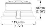 Lampeggiante a LED 12-24V, base magnetica, 18 LED, IP67 - Ama