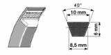 Cinghia trapezoidale in gomma telata tipo Z29mm 730 - Ama