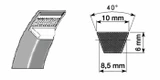 Cinghia trapezoidale in gomma telata Z30 810mm - Ama