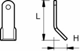 Coltello per trincia a Y altezza 135mm lunghezza 40mm - Ama