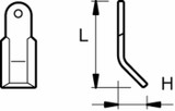 Coltello per trincia a Y altezza 150mm lunghezza 55mm - Ama