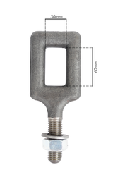 Ciarpa per ancora estirpatore filetto 24MA occhiello rettangolare 60x30mm - Ama