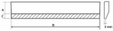 Lama fresata 150x15x2000 - Ama