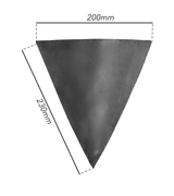 Vomerina a saldare in acciaio stampato larghezza 200mm e lato obliquo 230mm - Ama