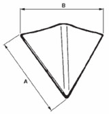 Vomerina a saldare larghezza 270mm e lato obliquo 310mm - Ama