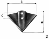 Vomerina per ancore tiller adattabili alla produzione Nardi 4C 430 - Ama
